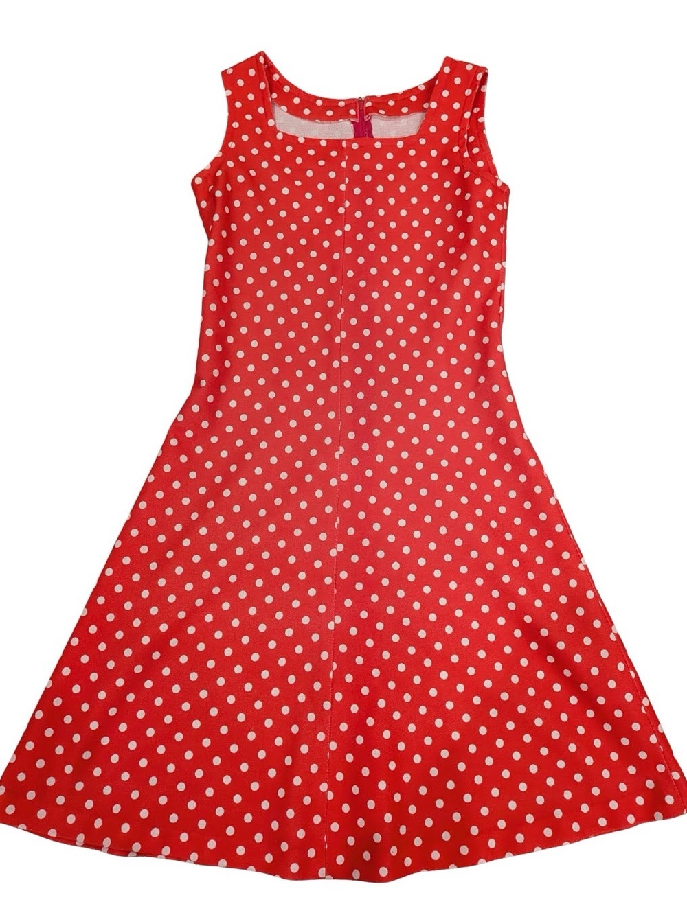 Pink Polka Dot A-Line Dress